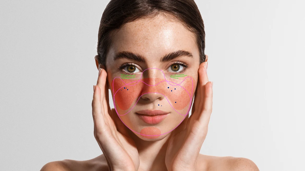 Front face scan with analysis overlay